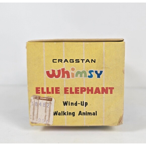 Vintage Cragstan Whimsy Wind Up Tin Toy Ellie Elephant 1580-6 NGS Works - Picture 8 of 10